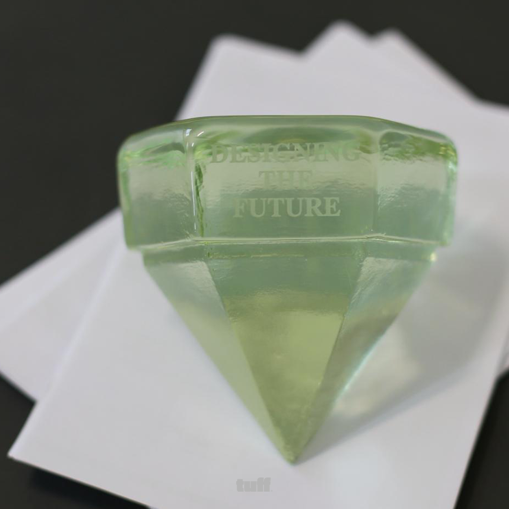 HERMAN MILLER "DESIGNING THE FUTURE" PROMOTIONAL GLASS PRISM